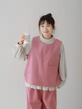 加厚コーデュロイ ラウンドネックベスト【秋冬用・リバーシブル】