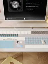 デスク用 おしゃれなマウスパッド【高品質・ノートパソコン用・キーボードマット】