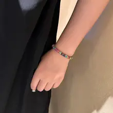カラフルなドーパミンビーズブレスレット【ヴィンテージ風・デザイナーズ・ハンドメイド】