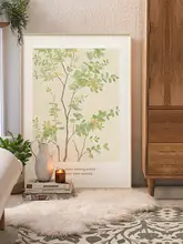 北欧風玄関装飾画【緑植物・モダンデザイン・リビング用壁掛け】