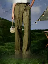 紫涵 コットン製 夏用 レディースワイドレッグパンツ【ストレート・フィット・カジュアル】