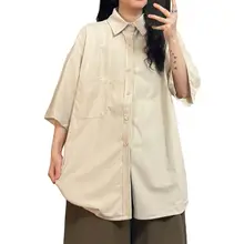 夏用アメリカンレトロ学園風カジュアルTシャツ【ゆったりデザイン・ショートスリーブ】