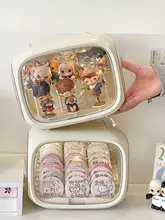 アクリル製 透明階段式フィギュア展示ラック【デスクトップ収納・コレクション用】
