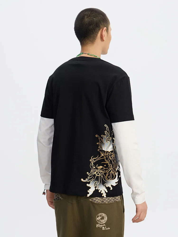 メンズTシャツ重ね着で失敗しないコーデは？泥棒青い鯉と海浪のデザインが解決する理由