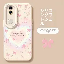 Vivo対応 スマートフォンケース【女性用・全包・防摔・シリコン製・バタフライデザイン】