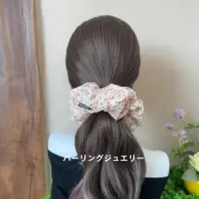 可愛いインス風花柄ヘアゴム【エレガントで甘美なデザイン】