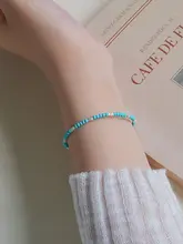 ターコイズとシルバーのブレスレット【シンプルデザイン・女性向け・おしゃれ】