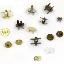 超薄型丸型マグネット金具【皮革用・金属製・バッグアクセサリー】
