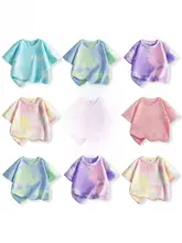 夏用子供半袖Tシャツ【染め柄・綿100%・男女兼用】
