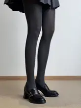 羊皮製 静音底の丸頭一脚蹬ローファー【粗めのヒール・通勤用・女性用】