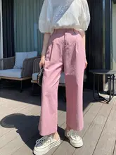 夏用 レディース ワイドパンツ【ハイウエスト・フィット・九分丈】