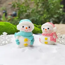 ミニ可愛いクリスマス雪だるまのミニチュアインテリアデコレーション【卓上飾り・ギフトにも最適】
