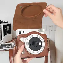 富士instax Square 1用カメラケース【レトロデザイン・保護カバー付き・ショルダーストラップ】