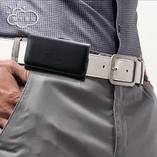 男性用スマホ用レザーケース【腰掛け可能・ユニバーサルデザイン】