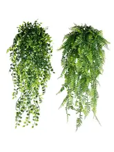 壁掛け装飾用 フェイクツル植物【モン  ステラ・壁面用・インテリア小物】