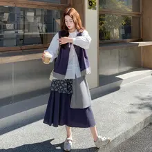 秋の雰囲気を演出する女性用秋服【ハイエンドスタイル・半身スカート・三点セット（セットアップ対応）】