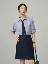 ストライプ柄 半袖シャツ【大人のビジネススタイル・洗練されたデザイン】