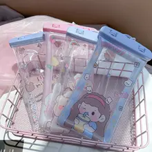 可愛いカートンデザインの防水ケース【透明・タッチスクリーン対応・スマホ用】