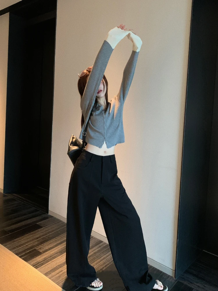 高腰ワイドパンツ：シルバーベージュ・ラベンダーグレー・ローズグレーのファッション適用性と実用性解析