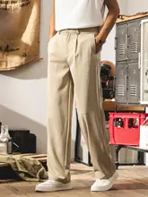 アメリカンビンテージ風 薄手のチノパンツ【ベージュ・易お手入れ・フィット】