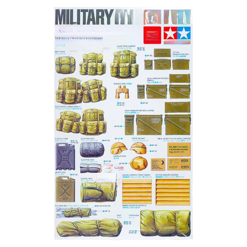 現代アメリカ装備シーンアクセサリー【1/35スケール・ジオラマ用】（セットアップ対応）