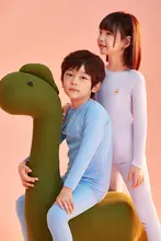子供用 保温インナー【デロン・男の子・秋冬用・厚手・長袖・パンツ付き】（セットアップ対応）