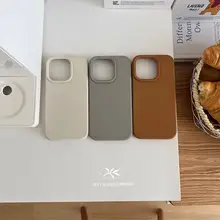 シンプルな高級感！液体シリコン製スマートフォンケース【全包対応・防滑・耐汚れ】