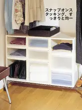 透明プラスチック収納ボックス【衣類収納・引き出し式・クローゼット用】