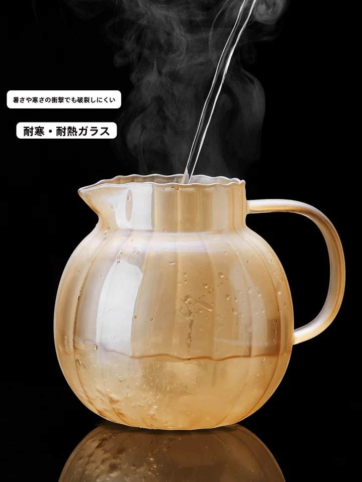 高耐熱ガラス茶器【花茶用・泡茶器・水分離機能・大型】（セットアップ対応）