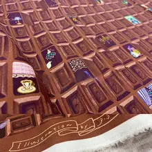 純綿チョコレートアパートのワンピース生地【手作りパッチワーク用】