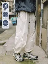 春夏用 アウトドアスポーツ 薄手速乾カジュアルパンツ【ストレートシルエット・ウエストドローストリング】