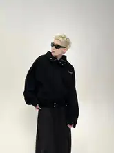 ジャケット メンズ ショート丈 厚手 ヴィンテージ ワーク アメリカン風 メタルプレート 上品 ストリート 「EAT」