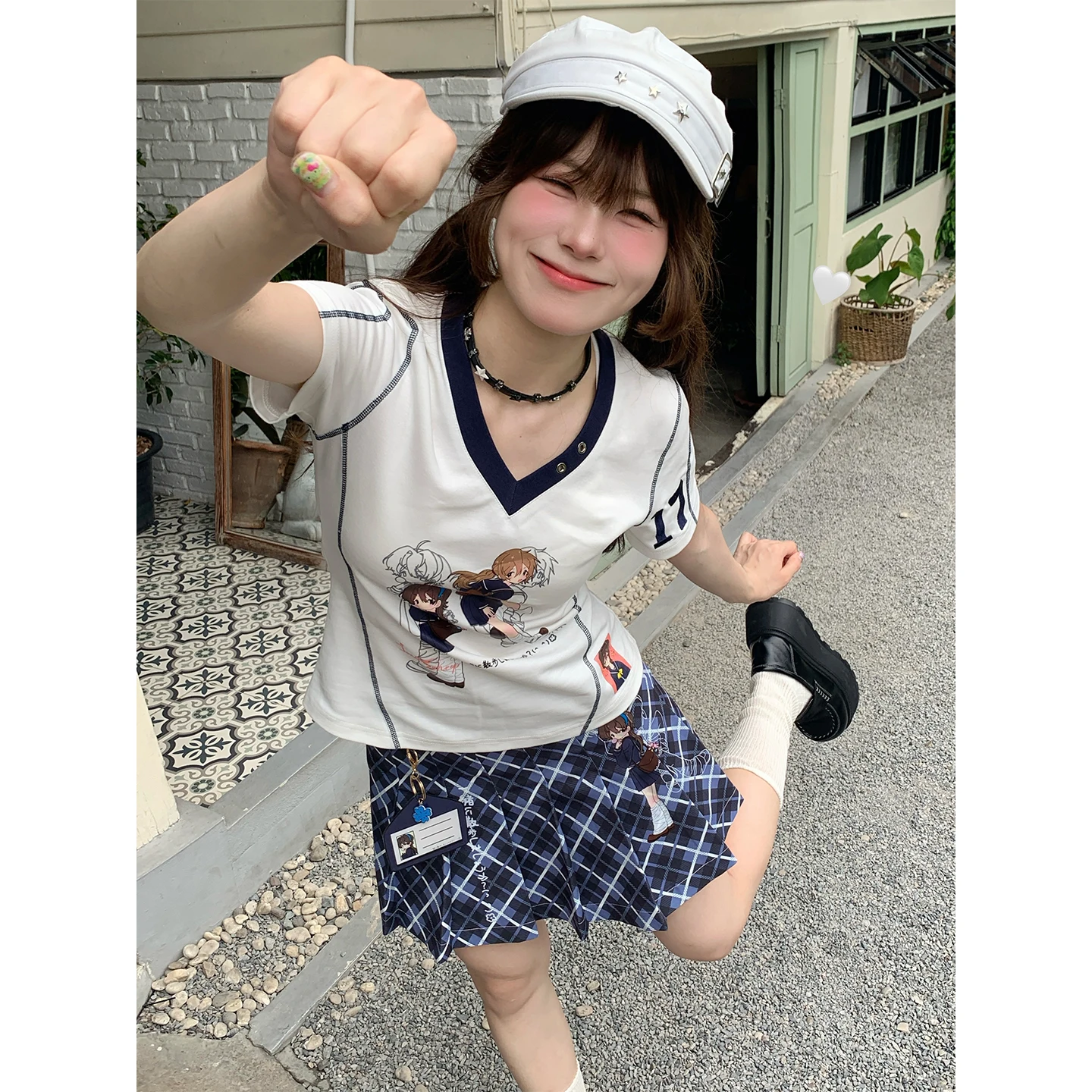 漫画少女風プリーツスカート：プチギャルにぴったりなスタイルアップデザイン