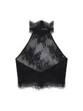 黒のレースノースリーブトップス【セクシー・夏用・タイトフィット】