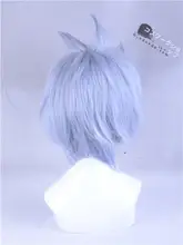 コスプレウィッグ ストライク ザ ブラッド 暁古城 アッシュブルー ふんわり 跳ね上げ アニメ