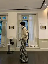 ヒョウ柄 ゆったり ヒップホップ カジュアルパンツ デニム Retroスタイル