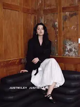 Justmiley 白茶花 半身スカート【高腰・伸縮素材・ロングAライン】