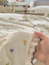 花柄レースデザインの夏用掛け布団【一人用・洗える・薄手】