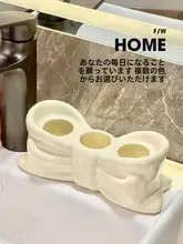 陶器製 おしゃれな歯ブラシ・歯磨き粉置き【洗面台用・電動歯ブラシ対応】
