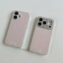 向日葵モチーフのリトルポルカドットiPhoneケース【可愛い・耐衝撃・全機種対応】