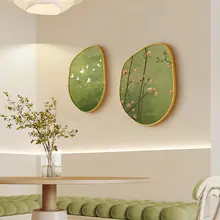 ナチュラルなグリーン植物モチーフのリビングルーム用壁掛けアート【おしゃれなインテリア・ソファの背景に最適】