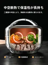 ステンレス製アップル型保温ランチボックス【二層・ミニサイズ・家庭用・学生・ビジネス】