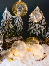 クリスマス装飾 LEDガラスライトボール【飾り吊り下げ用・パーティー用】