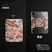 昭和風虎イラストデザインのアクリル保護ケース【両面印刷・磁気クラスプ・iPadProおよびmini7対応】