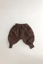 秋冬用 キッズスポーツパンツ【一体型フリース・男女兼用・ゆったりシルエット】（セットアップ対応）