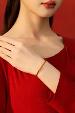 本命年用 赤い紐のブレスレット【男女兼用・護身符・編み込みデザイン】
