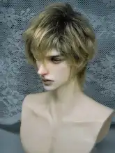 黒茶灰色のウィッグ【BJD用・ファッションアート・極上の柔らかさ】