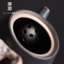 手作り 陶器の茶器セット【鶴首と蓮花の茶盤付き・家庭用】（セットアップ対応）