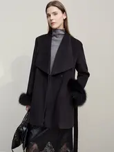 ウール混紡の中綿ダウンコート【通勤向け・長袖・シンプルデザイン】