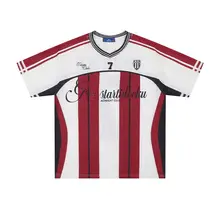 アメリカンレトロストライプのスポーツTシャツ【ユニセックス・ゆったりとしたラグラン袖・夏用・短袖】